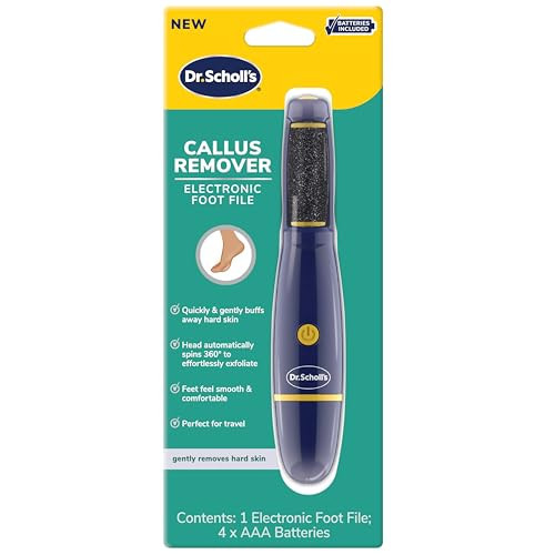Dr. Scholl's Callus Remover Electronic Foot File, Electric Hard Skin Removal for Feet, Effortless Soft Smooth Skin in Minutes, Perfect for Travel, for Women & Men, AAA Batteries Included | Amazon (US)