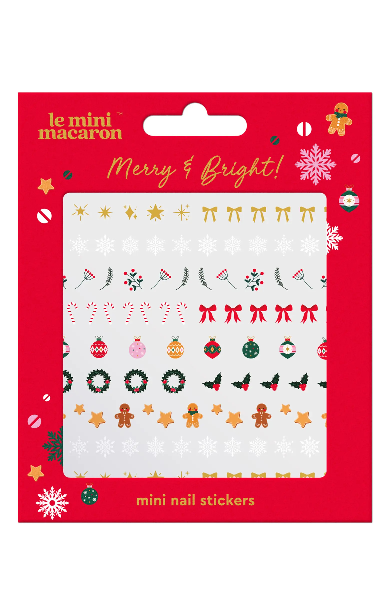 Le Mini Macaron Merry & Bright Mini Nail Stickers | Nordstrom | Nordstrom