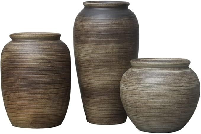 ZHAN YI SHOP Retro Ceramic Vases, Ceramic Dried Flower Vase Floral Pottery Pot Decorative Ornamen... | Amazon (US)