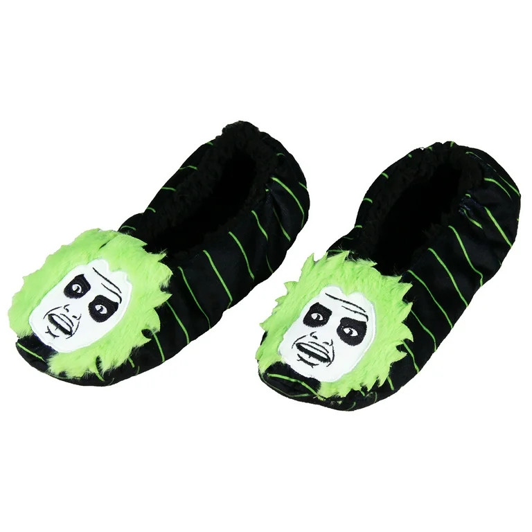 Beetlejuice Slippers 3D Hair Embroidered Character Slipper Socks with No-Slip Sole For Women Men ... | Walmart (US)