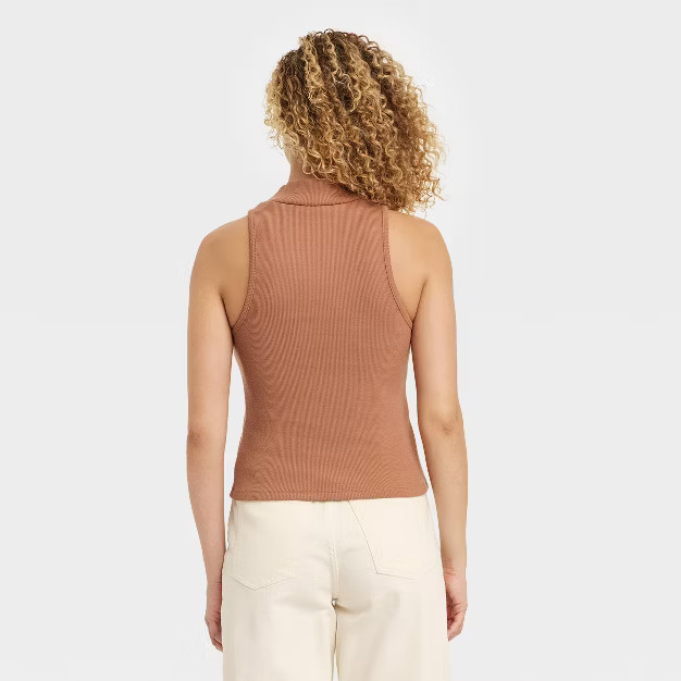 Women's Slim Fit Mock Neck Tank Top - A New Day™ | Target