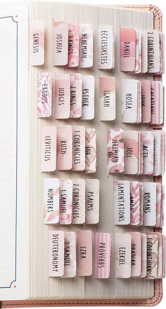 DiverseBee Laminated Bible Tabs for Women (Large Print, Easy to Read), Colorful Bible Journaling ... | Amazon (US)