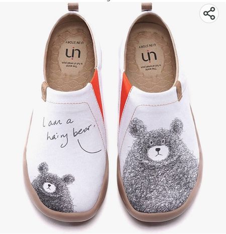 #bear #hairybear #imahairybear #funshoes #sliponshoes #walkingshoes #comfy #slipon #handpainted #unique #funshoes #uniqueshoes #unishoes #storytime #bears #cuteshoes

#LTKstyletip #LTKFind #LTKshoecrush