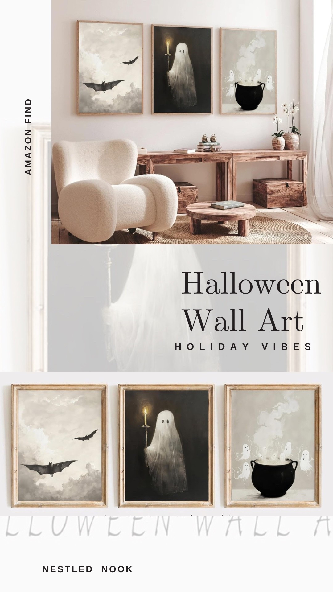 Found the cutest Halloween wall art prints - set of 3 for under $15

#LTKHome #LTKSeasonal #LTKFindsUnder50