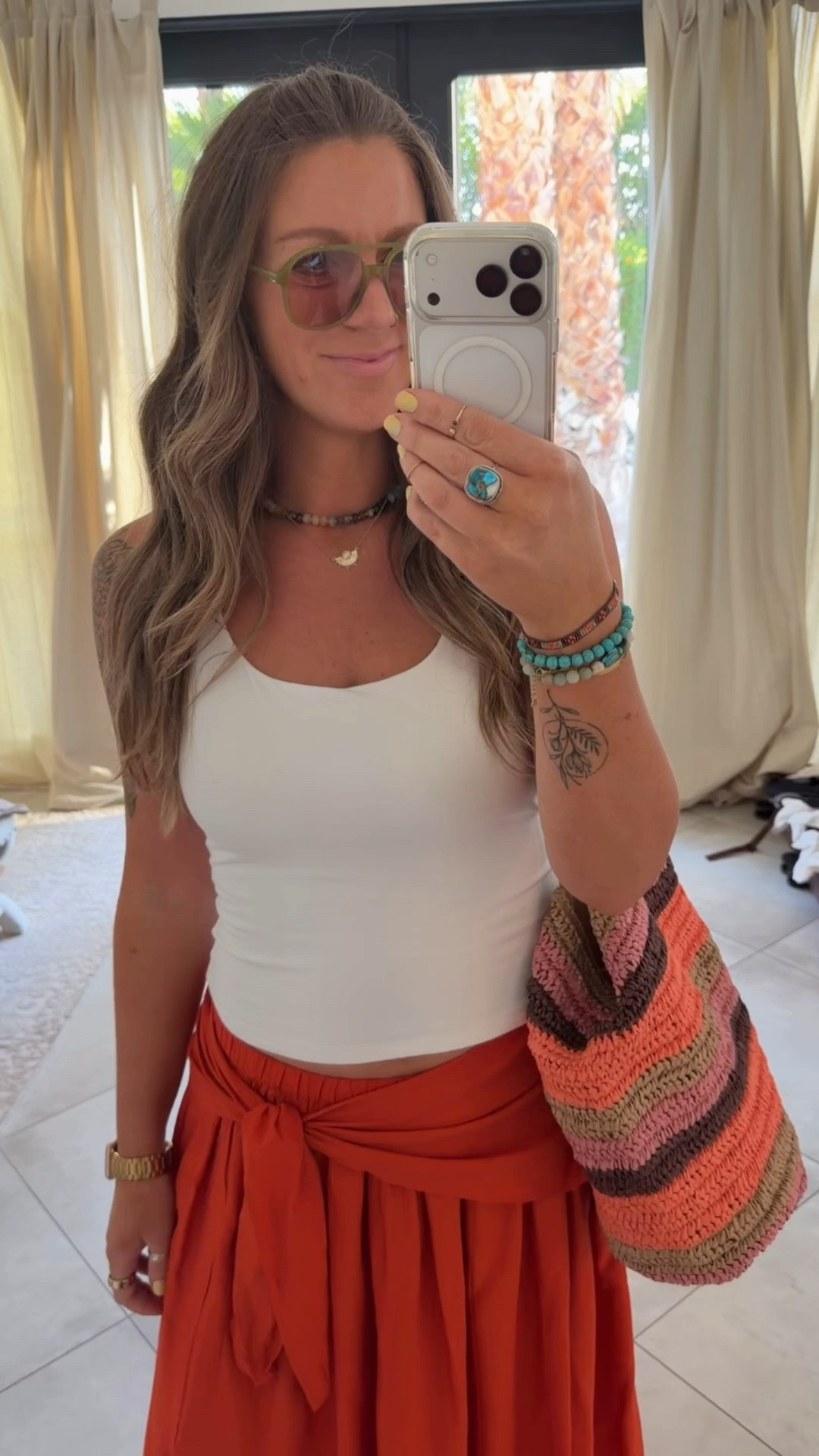 Large tank, us10 skirt 11 wide sandals

#LTKTall #LTKOver40