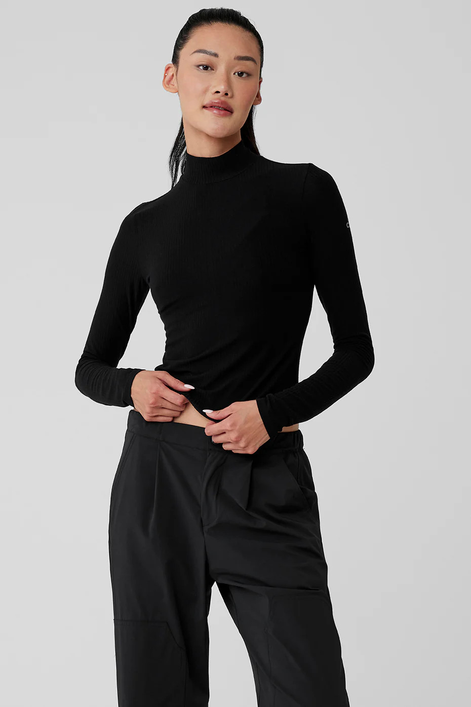 Ribbed Sea Coast Long Sleeve - Black | Alo Yoga (US)