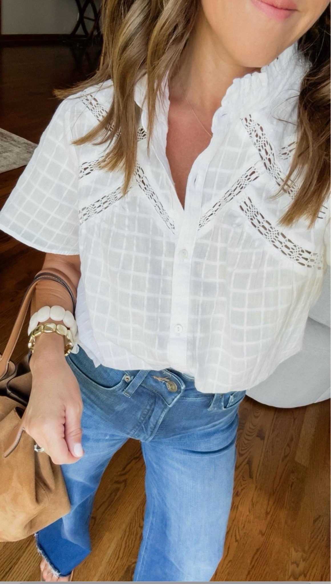 All the details on this blouse. 
XS.

#LTKootd #LTKSeasonal #LTKOver40