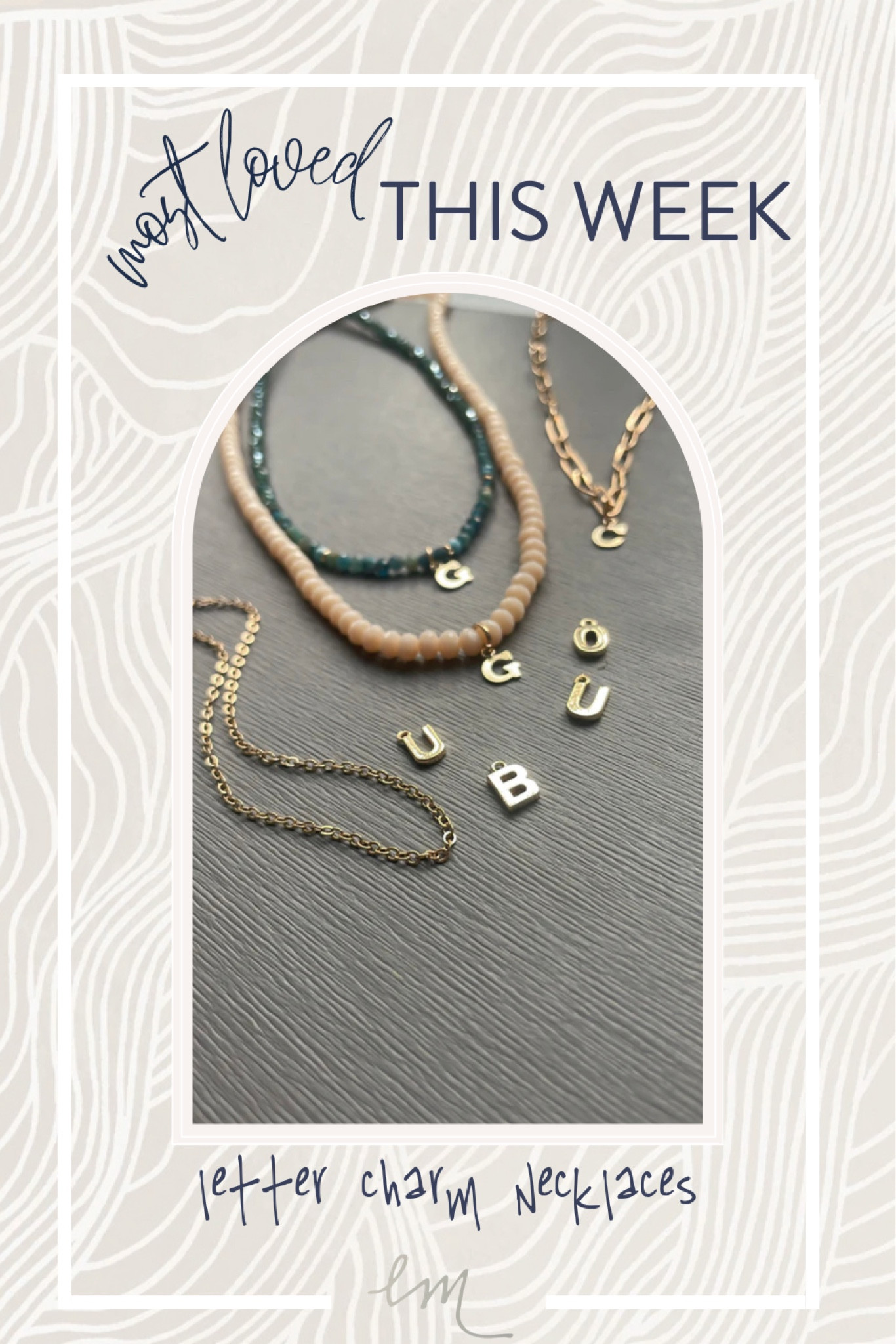 Most Loved This Week | Letter Charm Necklaces. These make the most perfect gift for your mom, mil, best friend, yourself, any of those females in your life. Add one initial or more to personalize.

Gift ideas for her | jewelry |

#LTKworkwear #LTKFind #LTKunder50