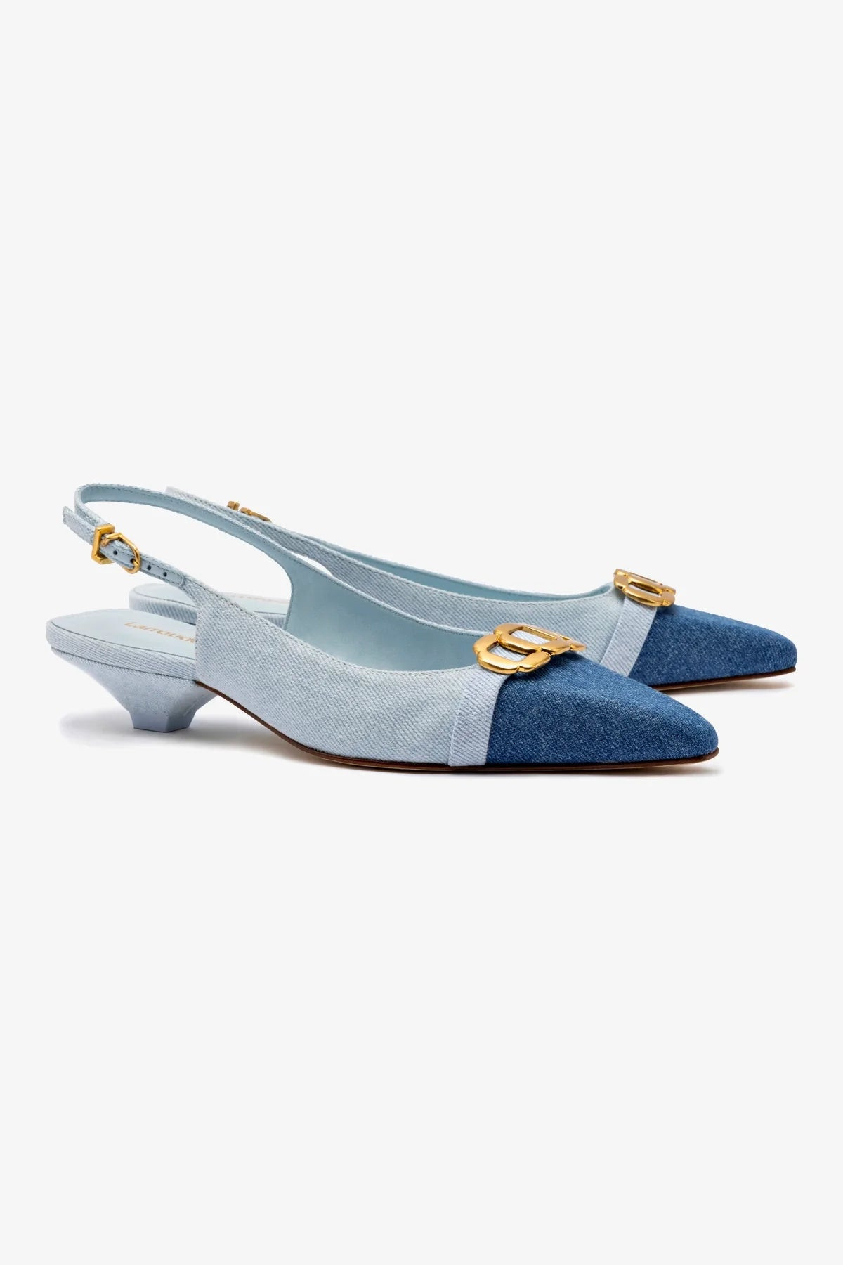 Franca Pump In Blue Denim | Larroude