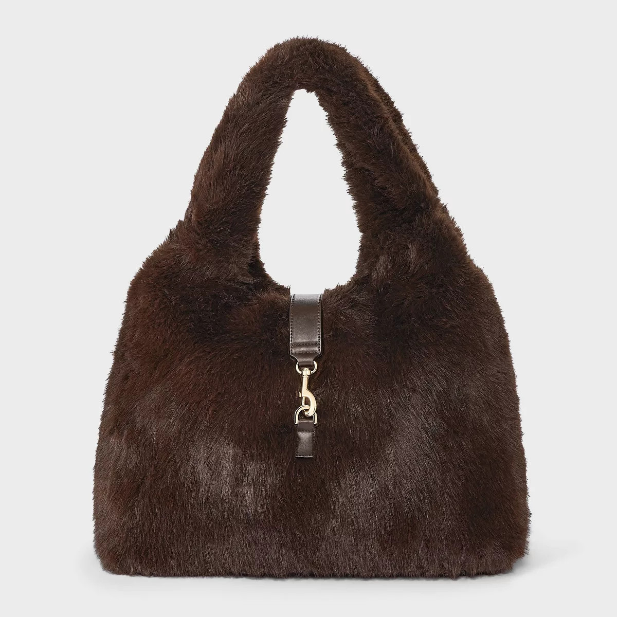 Faux Fur Soft Tote Shoulder Bag - A New Day™ Burgundy | Target