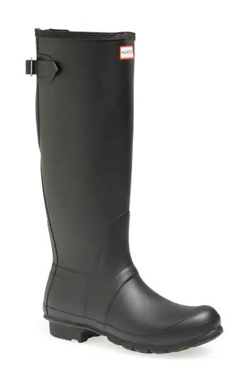 Women's Hunter Adjustable Calf Rain Boot, Size 5 M - Black | Nordstrom