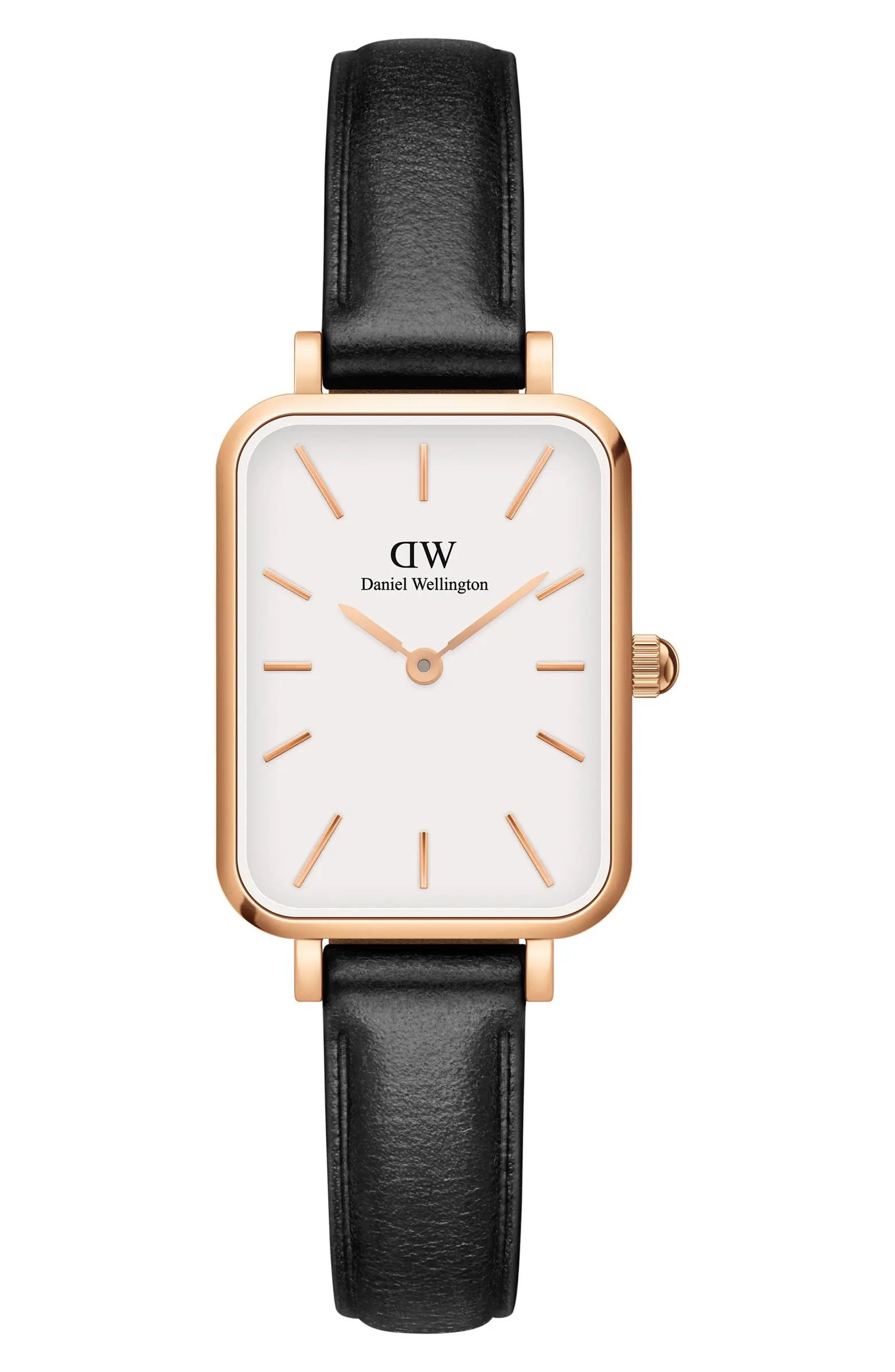 Daniel Wellington Quadro Sheffield Leather Strap Watch, 20mm x 26mm | Nordstrom | Nordstrom