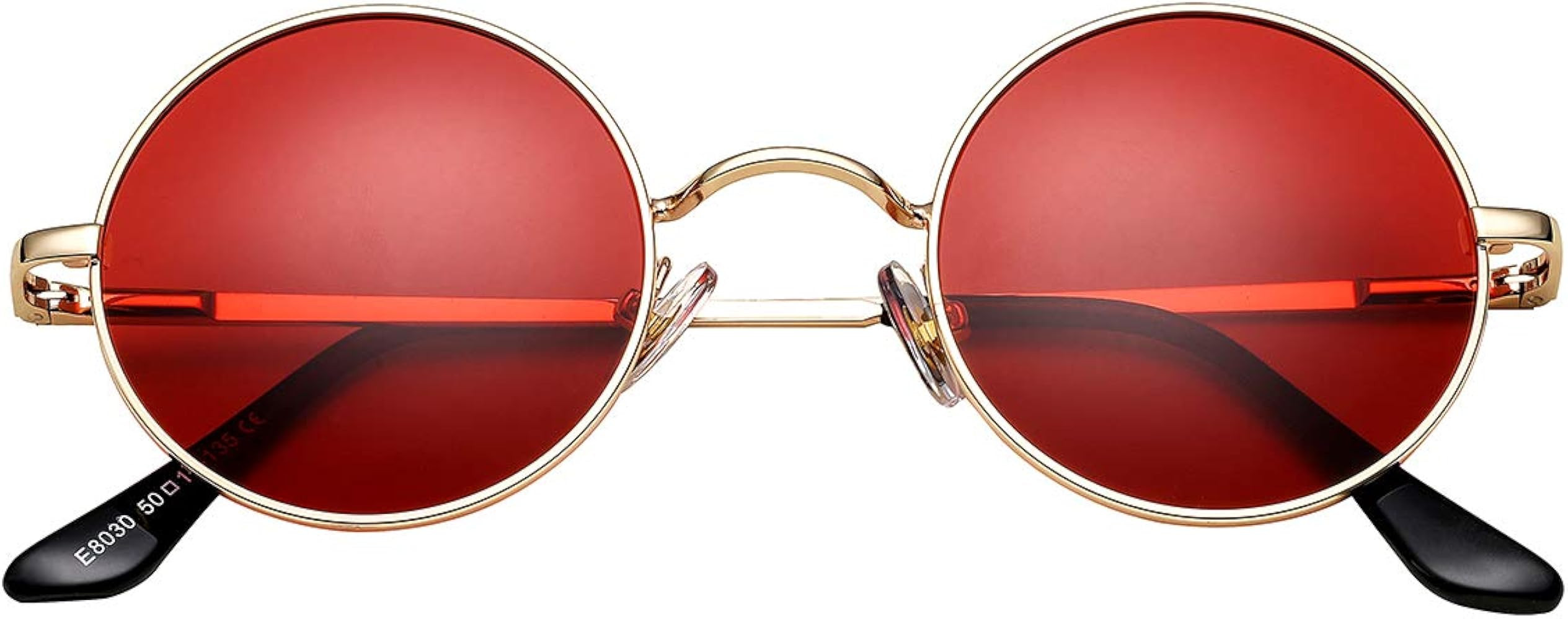 PORADAY Circle Lennon Glasses Retro Round Polarized Sunglasses Hippie Style Small Circle Sun Glas... | Amazon (US)