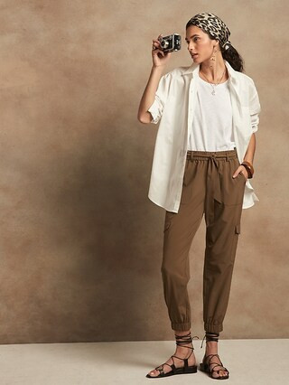 AirStretch Tie-Waist Cargo Jogger | Banana Republic Factory