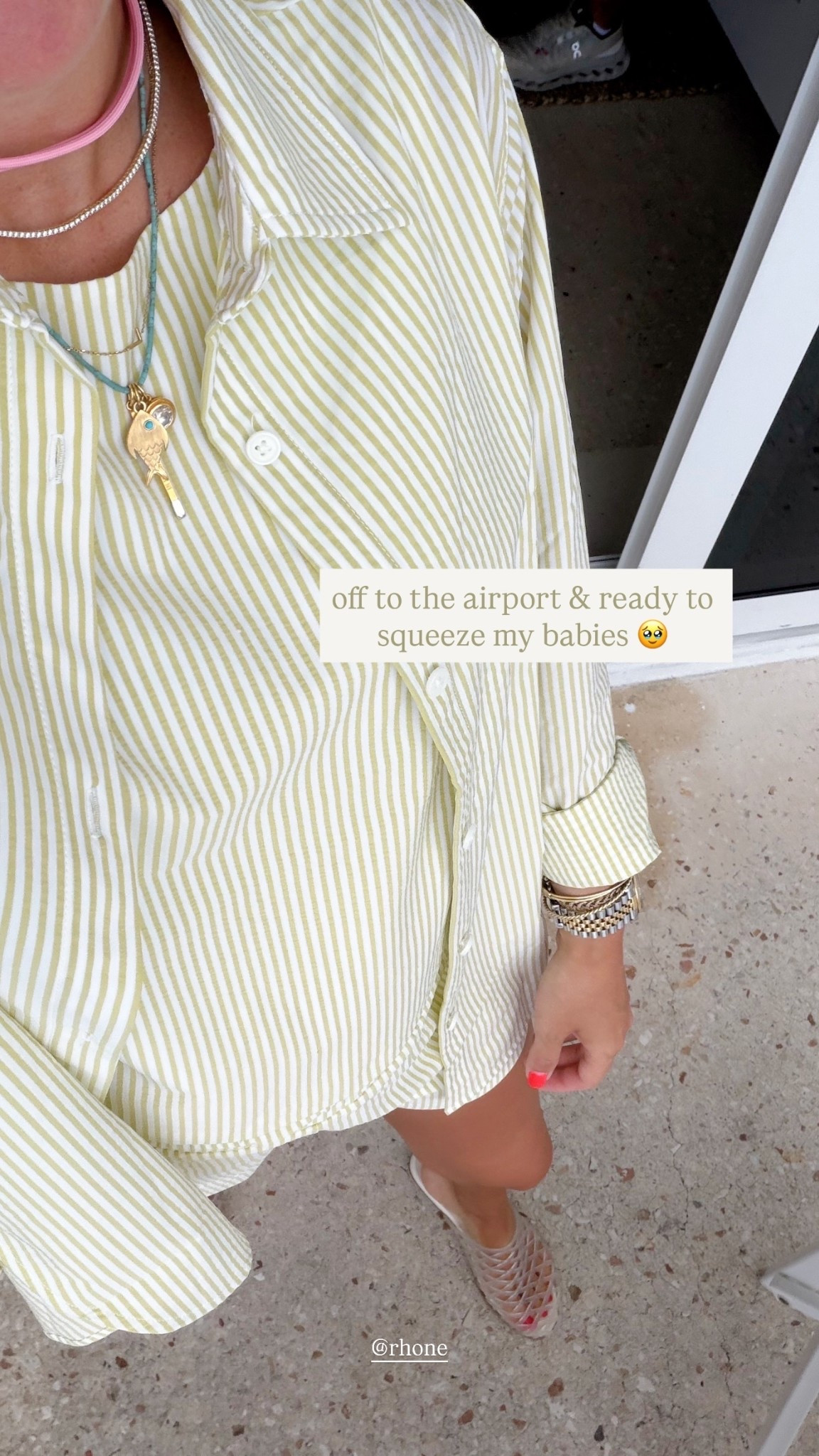 off to the airport & ready to squeeze my babies 🥹 @rhone
