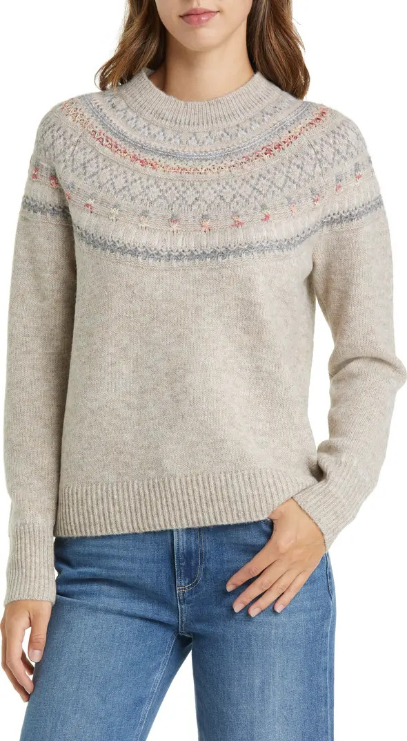 Fair Isle Funnel Neck Sweater | Nordstrom