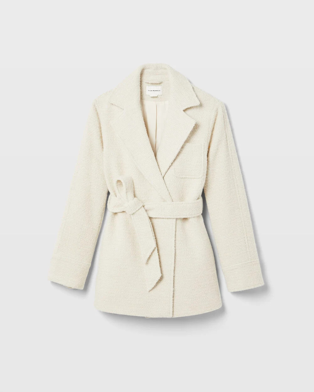 Bouclé Belted Jacket | Club Monaco (Global)