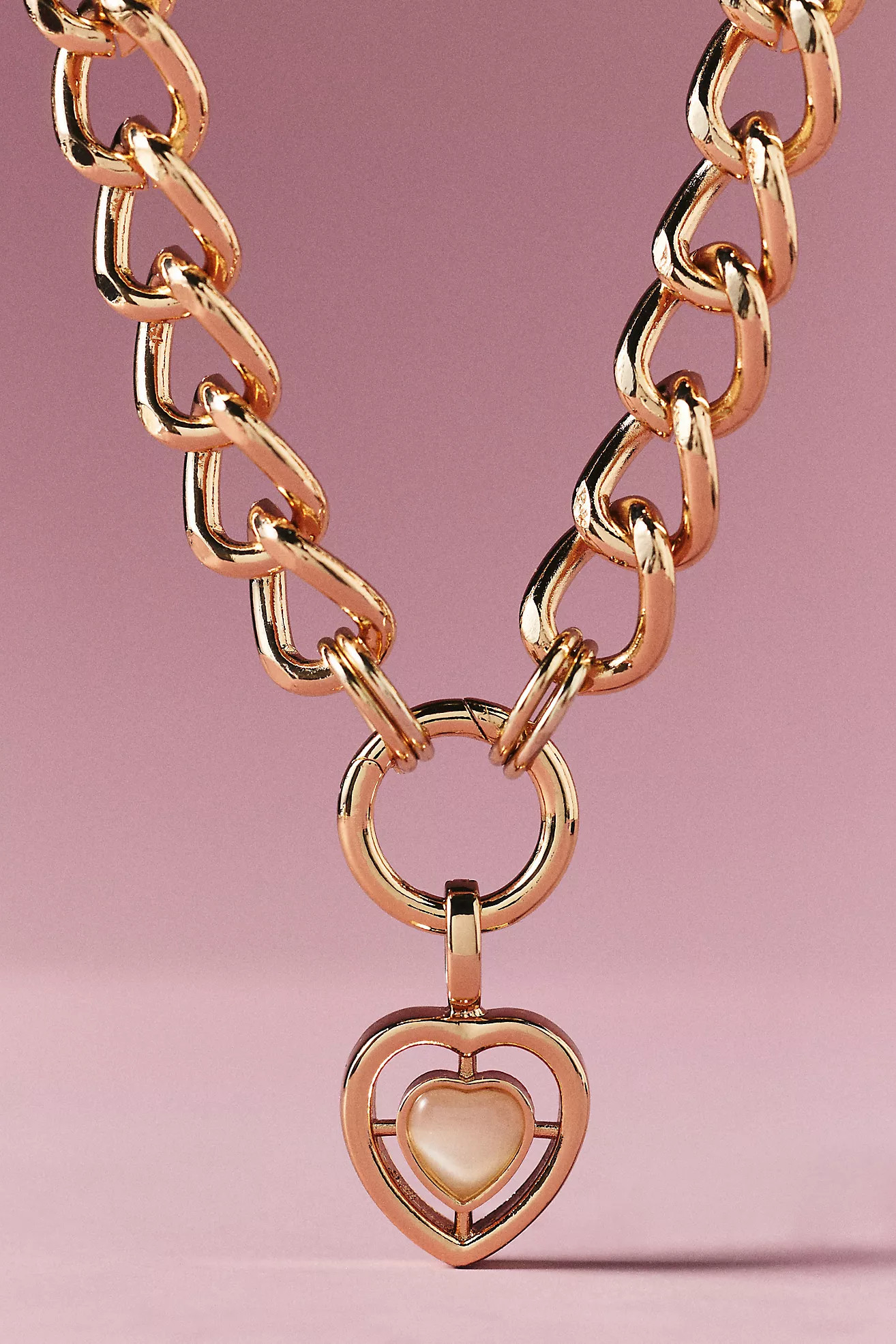 Chunky Heart Chain Necklace | Anthropologie (US)