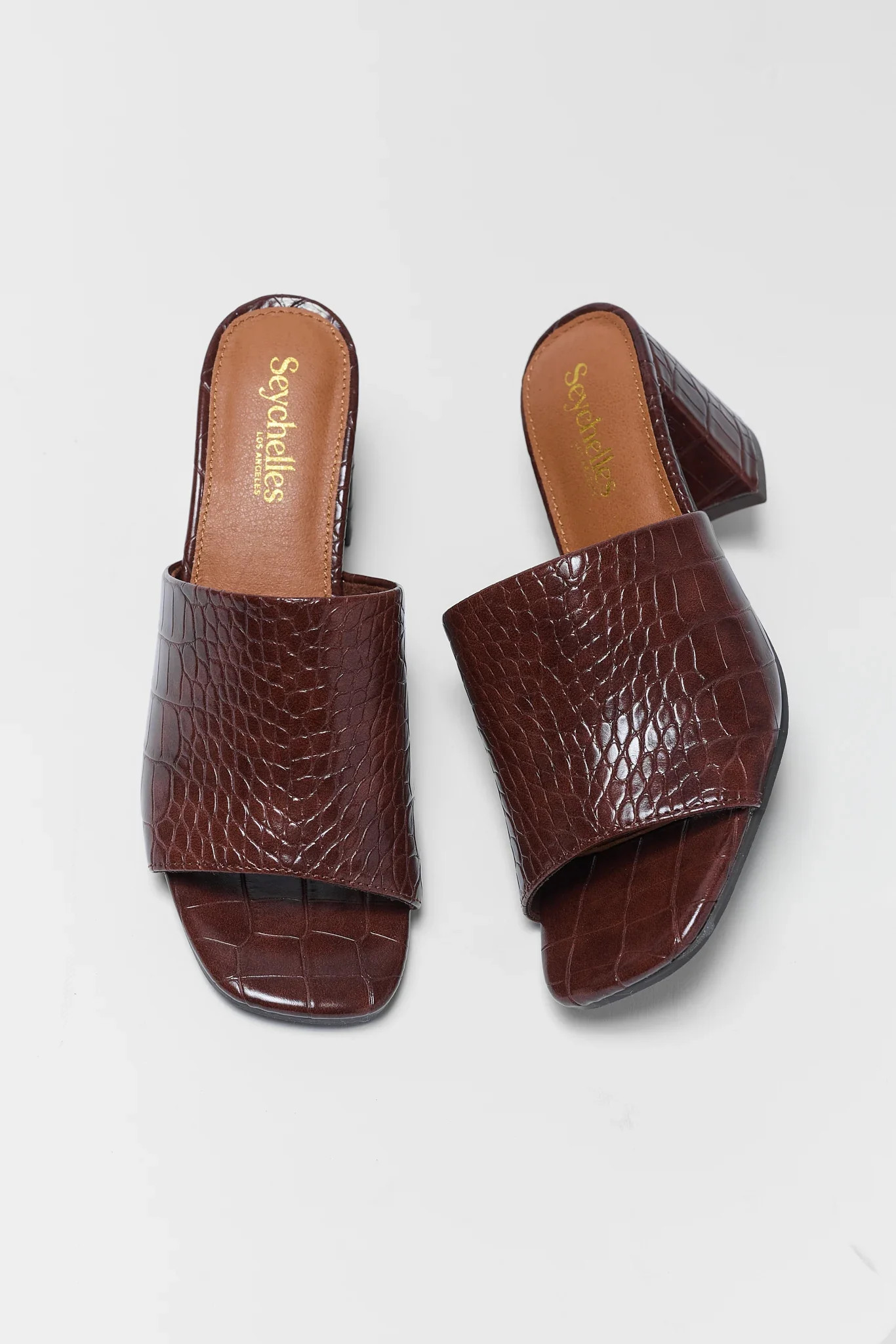 Adapt III Brown Croc Heels by Seychelles | Avara