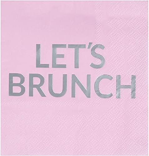 Brunch Party Supplies, Pink Paper Napkins (5 x 5, 50 Pack) | Amazon (US)