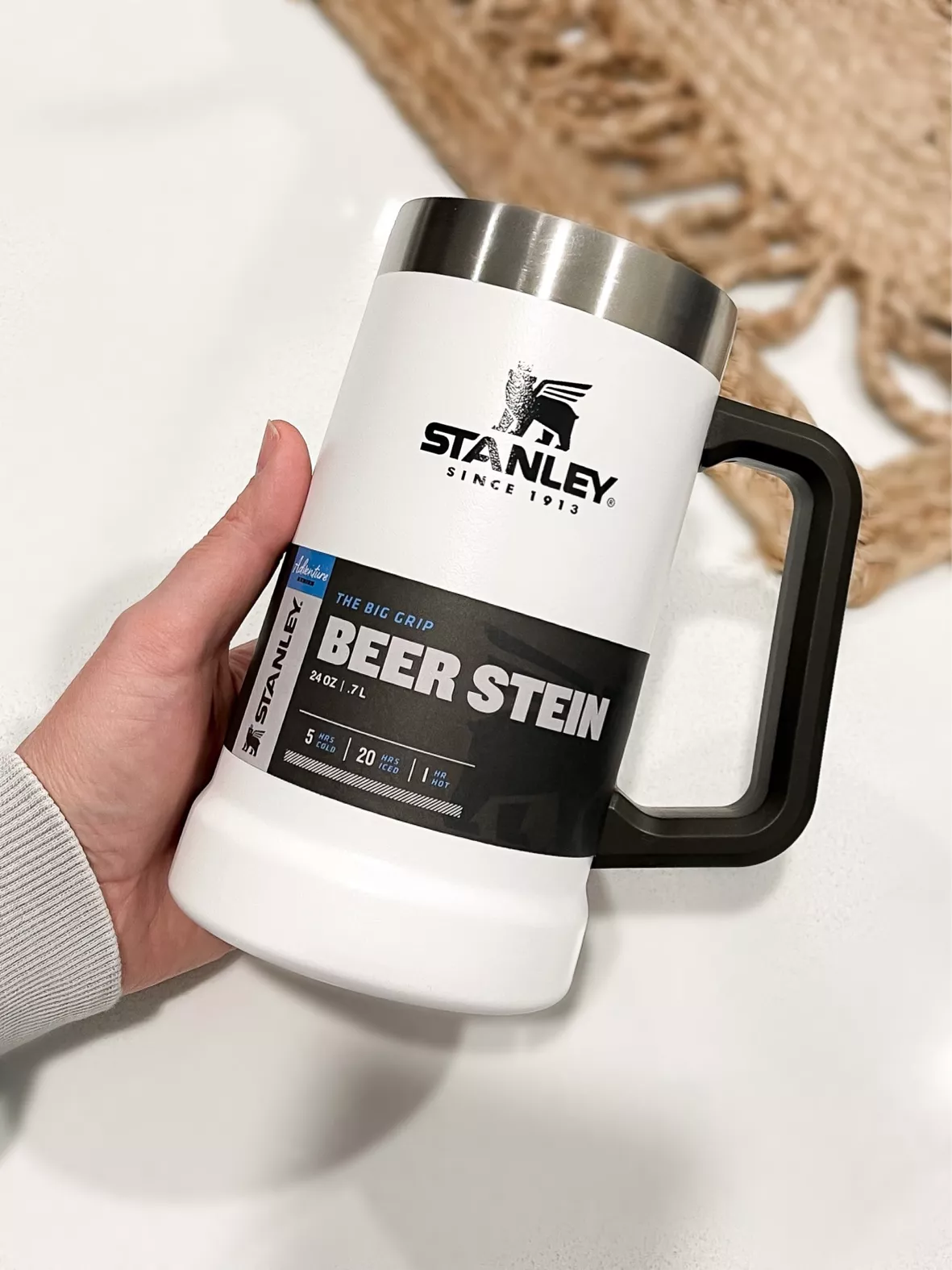 Stanley 24 oz. Adventure Big Grip Beer Stein, Matte Black