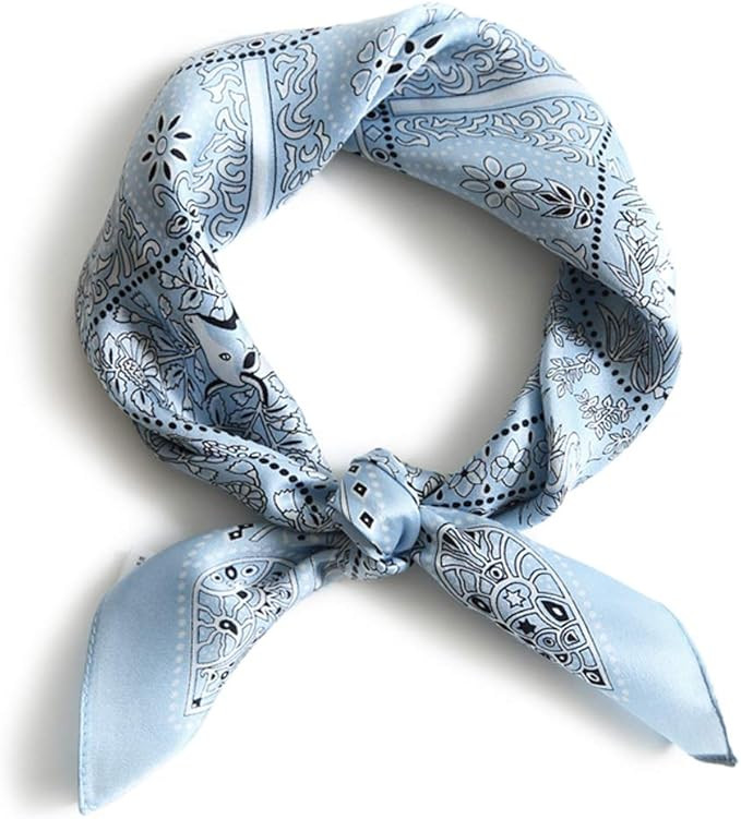 MEISEE 100% Mulberry Silk Scarfs Small Square Scarf 21" x 21" Neck Scarf Breathable Lightweight f... | Amazon (US)