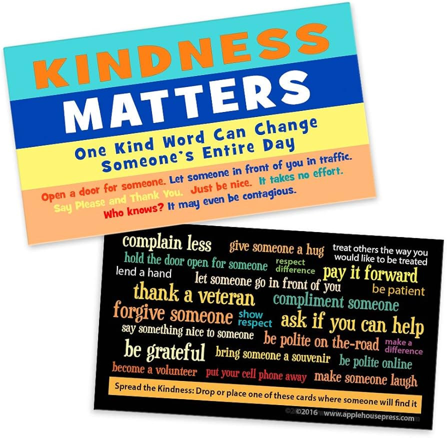 Kindness Matters Cards - Kindness Is Contagious Challenge Card (BOX of 100) | Amazon (US)