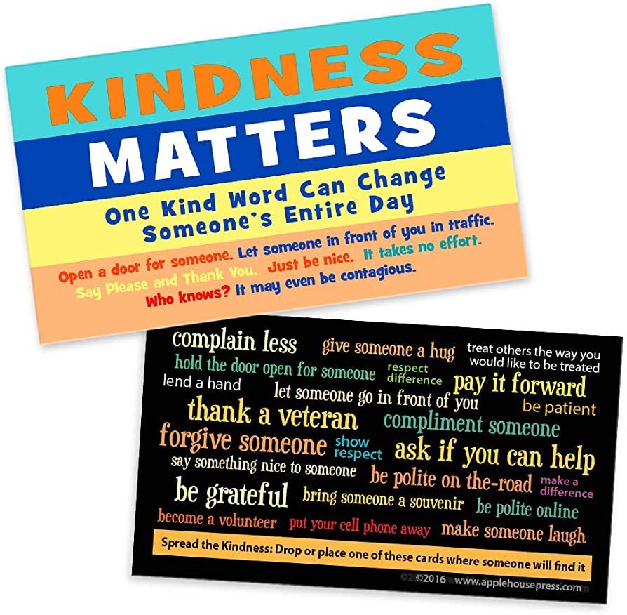 Kindness Matters Cards - Kindness Is Contagious Challenge Card (BOX of 100) | Amazon (US)