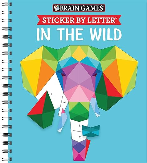 Brain Games - Sticker by Letter: In the Wild (Sticker Puzzles - Kids Activity Book)      Spiral-b... | Amazon (US)