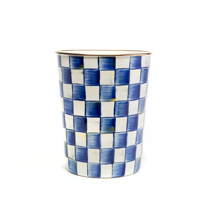 Royal Check Waste Bin | MacKenzie-Childs