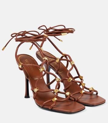 Rockstud Net leather sandals | Mytheresa (US/CA)