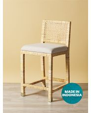 35in Cushioned Rattan Counter Stool | HomeGoods