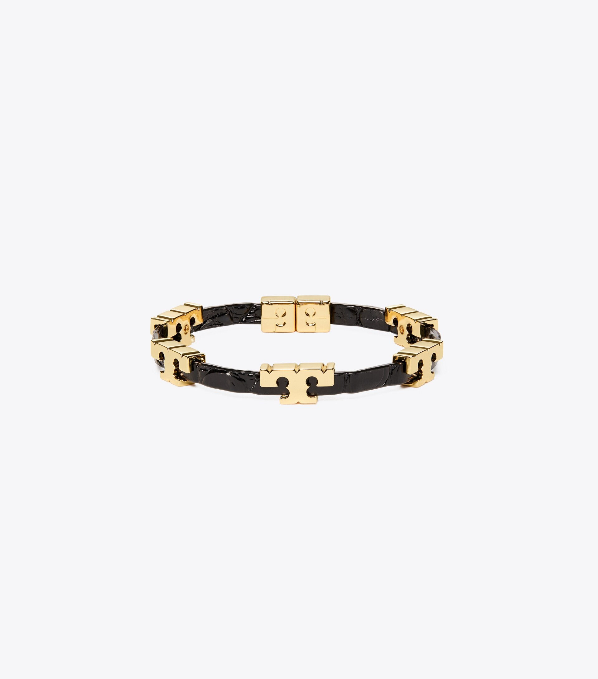 Serif-T Stackable Croc Embossed Bracelet | Tory Burch (US)