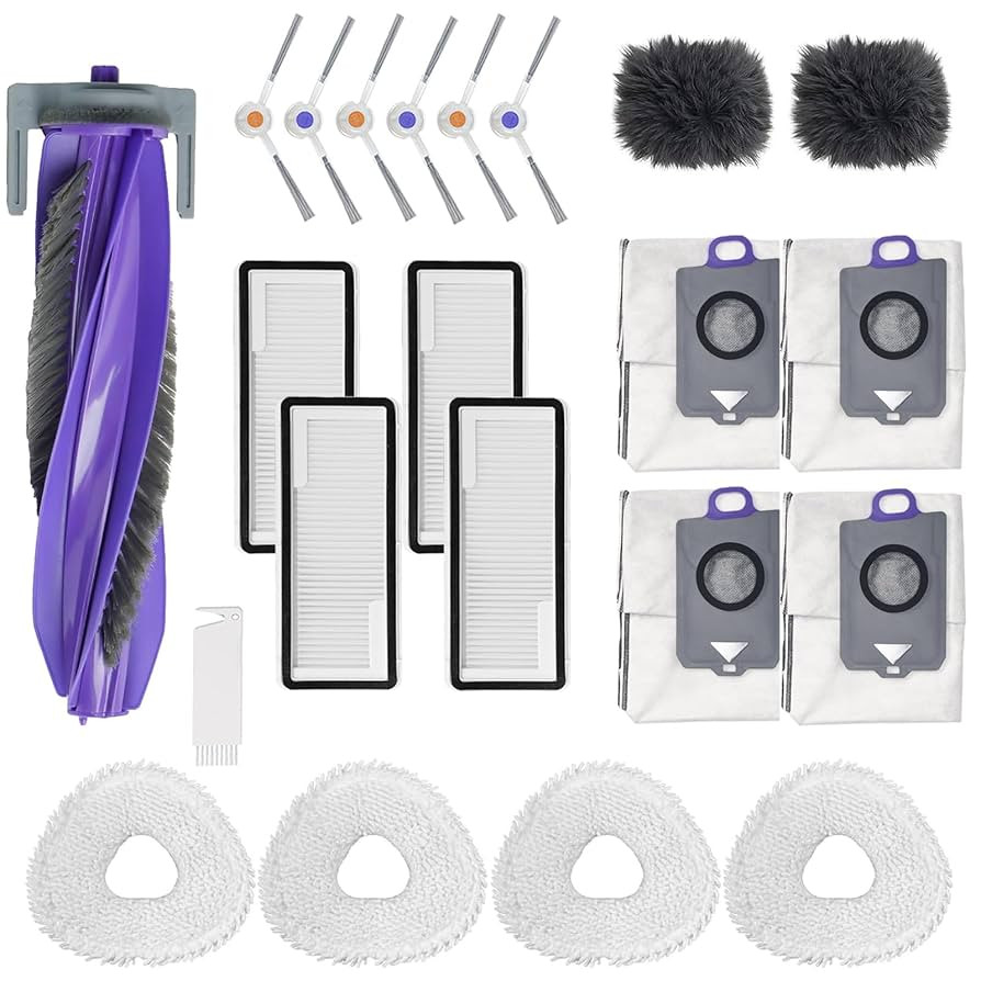 22 Pack Replacement Parts for Narwal Freo Z Ultra Robot Vacuum Cleaner, 1 Main Roller Brush 6 Sid... | Amazon (US)