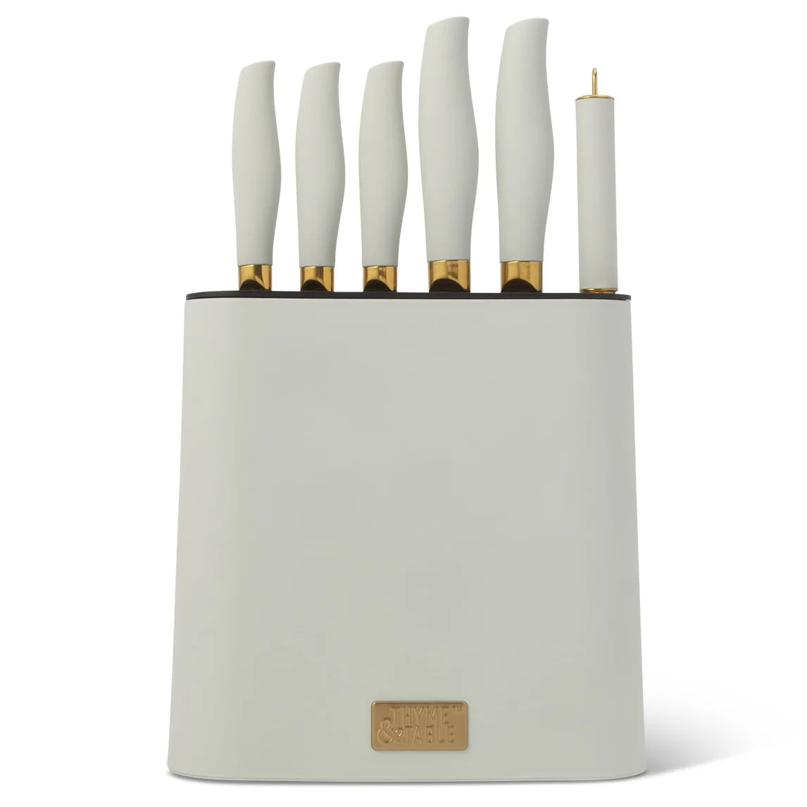Thyme & Table 7-Piece Knife Block Set, Mint Green | Walmart (US)