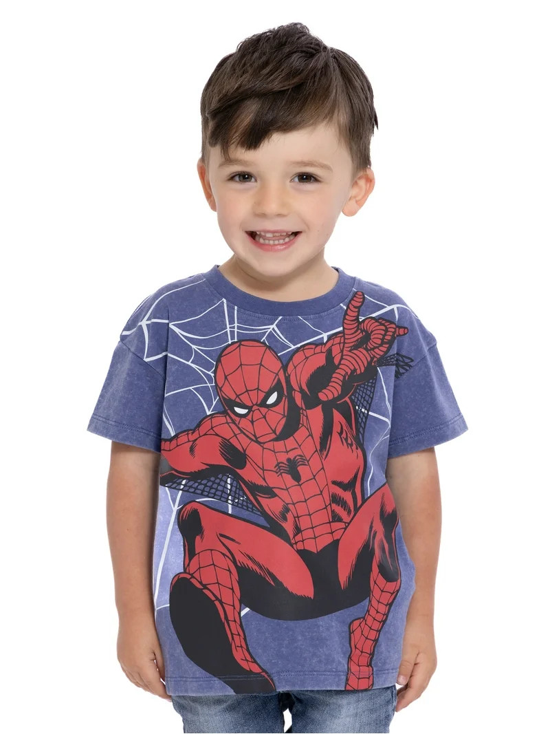 Spiderman Toddler Short Sleeve Crewneck Tee, Sizes 12M-5T | Walmart (US)
