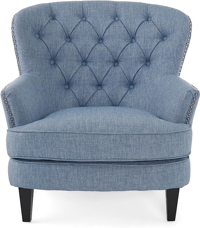 Christopher Knight Home Tafton Fabric Club Chair, Light Blue | Amazon (US)