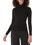 The Drop Women's Amy Fitted Turtleneck Ribbed Sweater Sweater, -Black, XXS | Amazon (US)