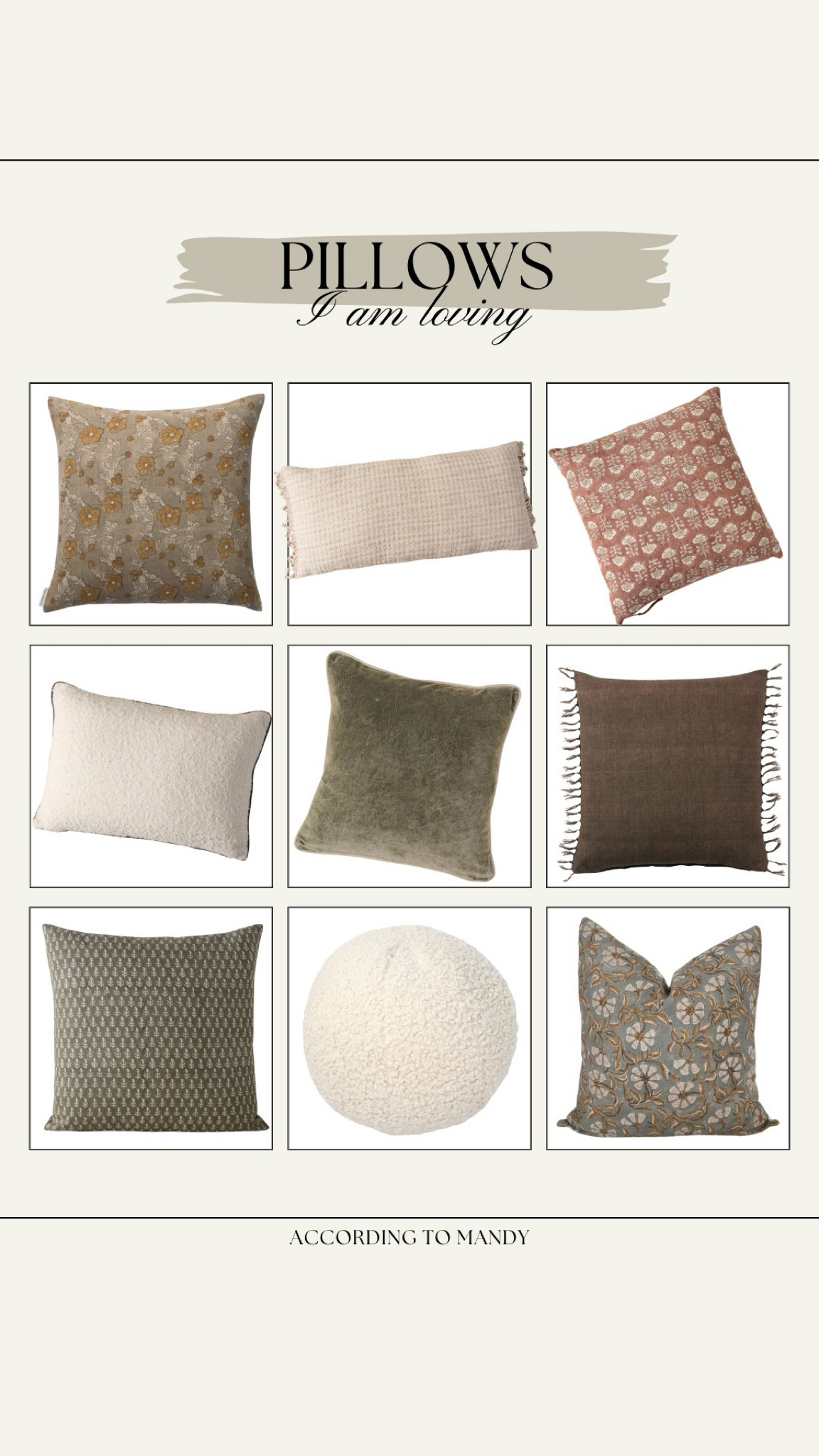 Pillows I am loving!

pillows, floral pillows, velvet pillows, brown pillows, mcgee & co, lumber pillow, throw pillows, pillow covers, magnolia home finds, magnolia, etsy finds, etsy pillow cover, round pillow, couple pillow, neutral pillow, spring pillow 

#LTKhome