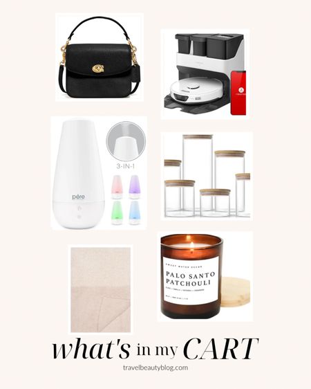 What’s in my shopping cart -
Most coveted items - Coach bag, iRobot vacuum, fall candle, bearfoot dreams throw blanket, storage containers and essential oils diffuser 

#LTKhome #LTKGiftGuide #LTKHoliday