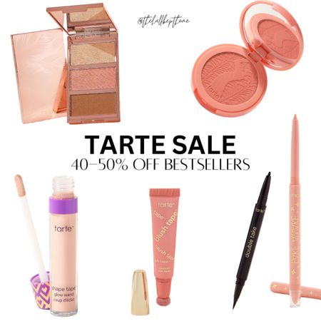 Huge sale on Tarte Cosmetics bestsellers! Blush, glow palette, juicy lip, concealer, glow wand, makeup sale, skincare, blush, fake awake eyeliner, must haves, sale beauty. 

#LTKsalealert #LTKSpringSale #LTKbeauty