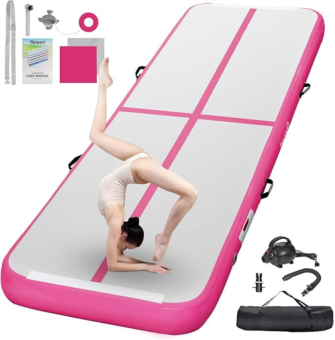 FBSPORT Inflatable Air Gymnastics Mat Training Mats 4/8 inches Thickness Gymnastics Tracks for Ho... | Amazon (US)