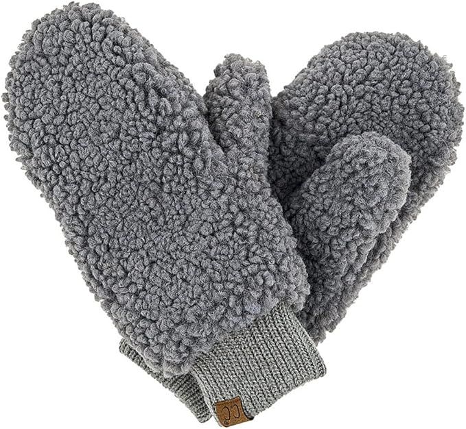 CC Soft Faux Fur Fuzzy Lined Flip Up Down Top Fingerless Mitten Gloves | Amazon (US)