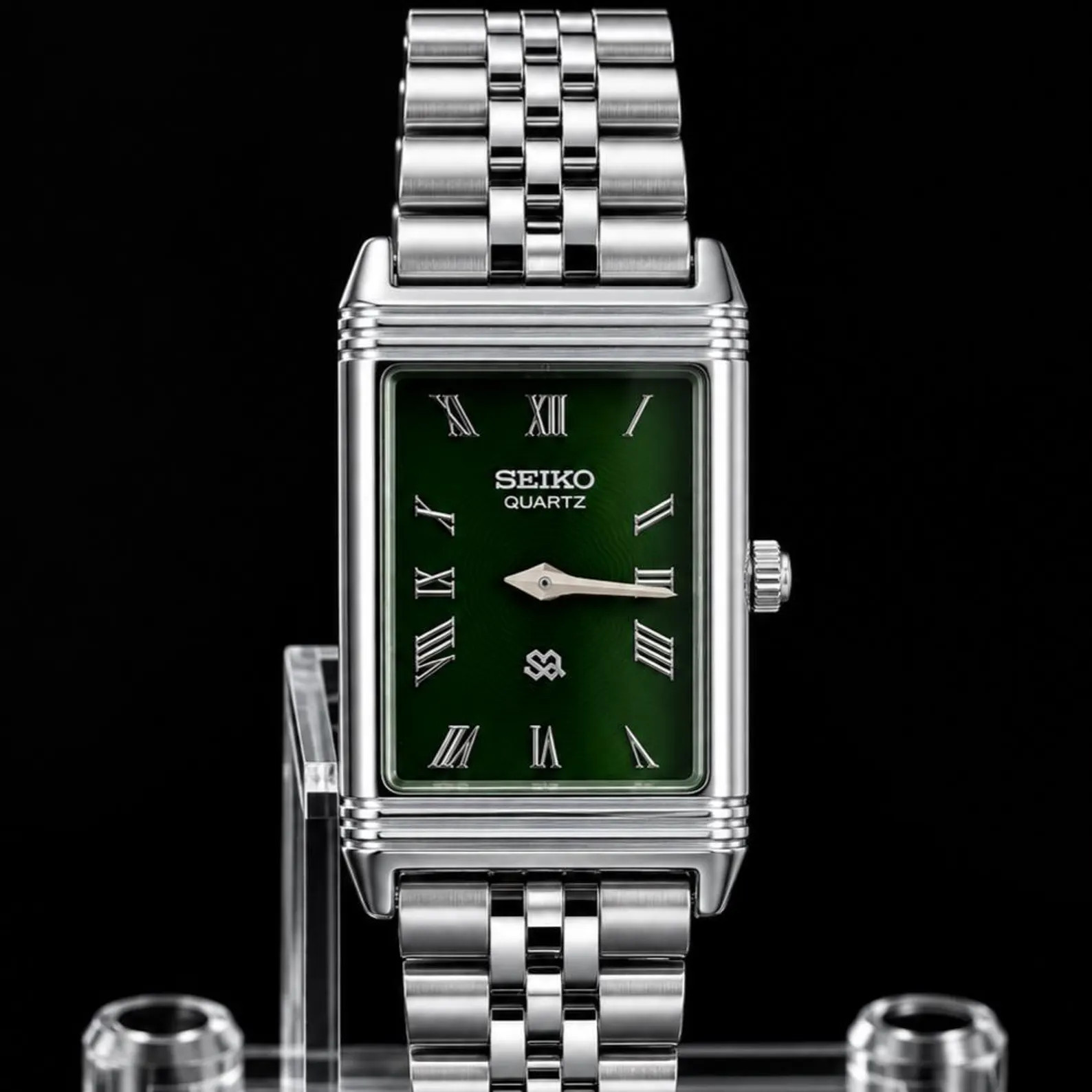 Vintage Seiko Tank Reverso Style Quartz Green Face 28MM Men's Watch | Etsy (Global)
