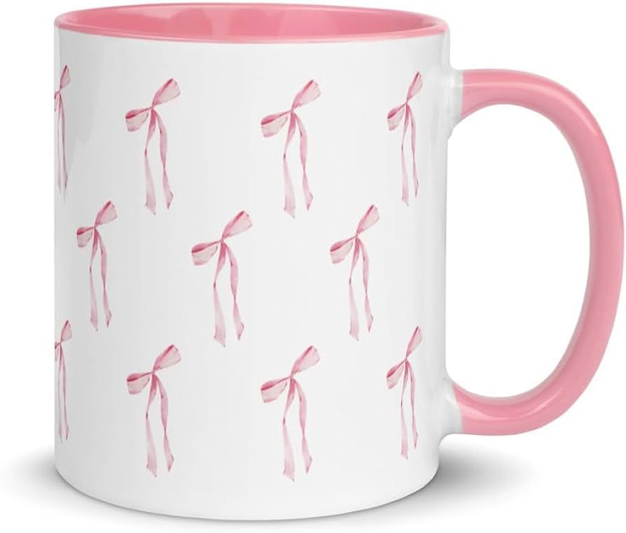 Coquette Bow Mug | 11oz Mug | Cute Mug | Pink Bow Mug | Coffee Mug | Tea Mug | Kitchen Drinkware ... | Amazon (US)