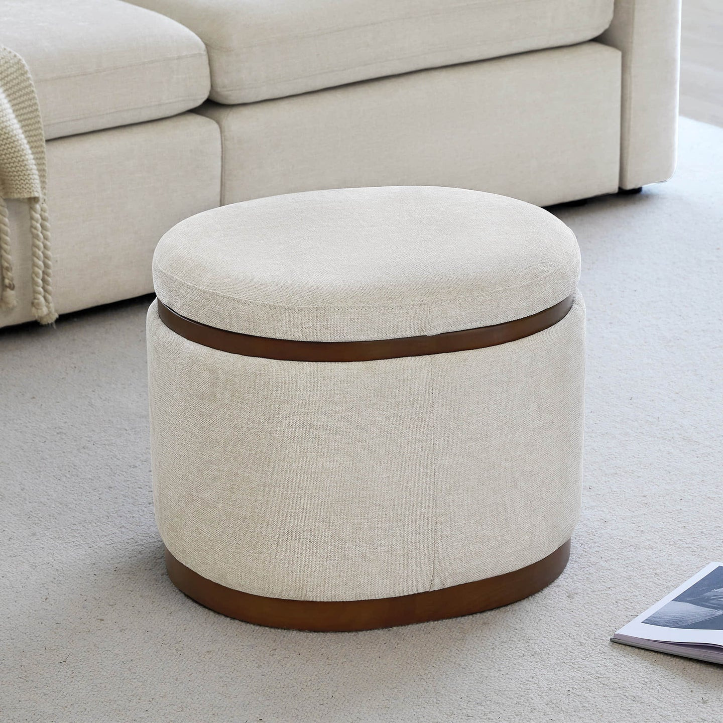 Storage Ottoman | Coffee Table Functionality, Hidden Storage | Chita
