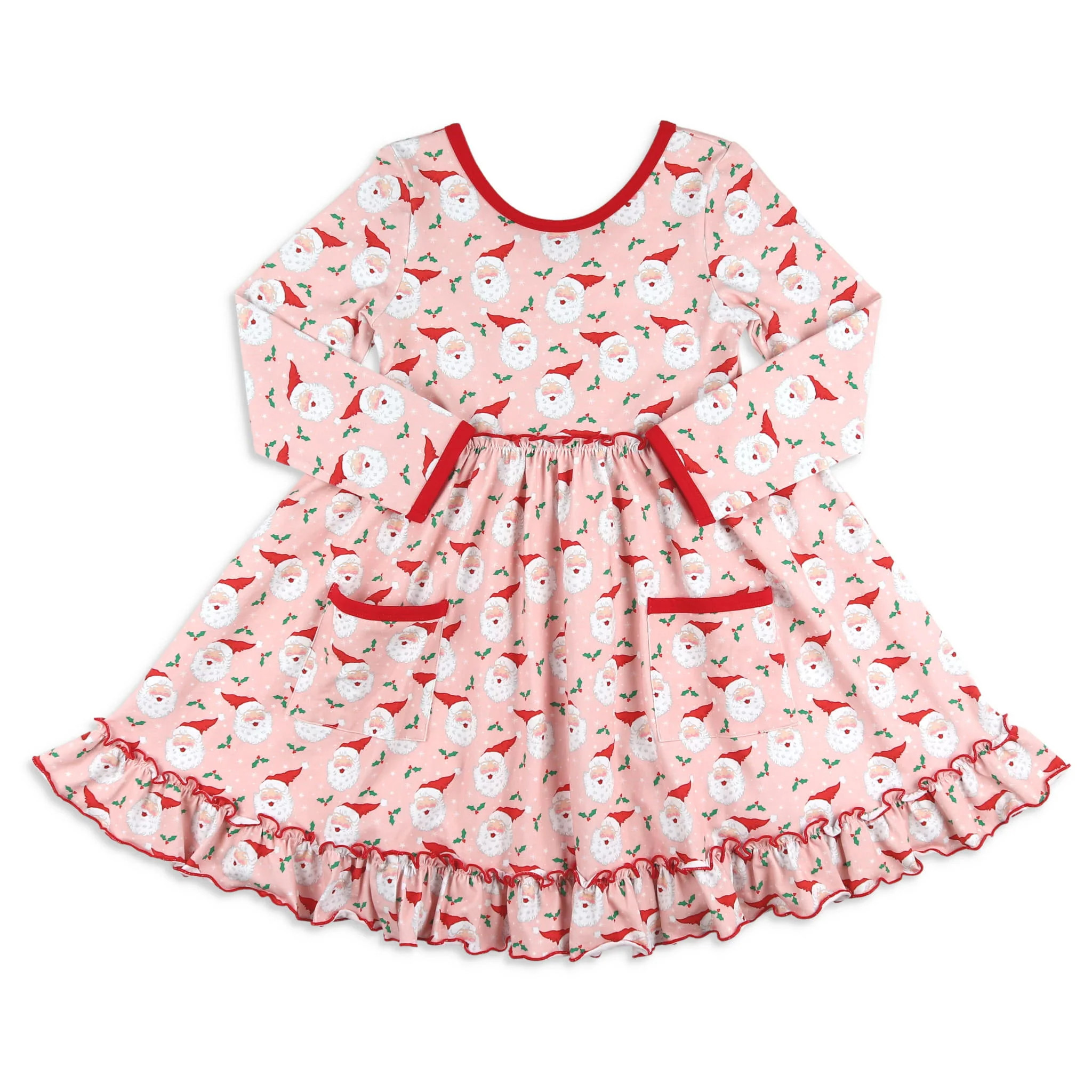 Girls Twirl Dress - Jolly Santa - Shrimp and Grits Kids | Shrimp and Grits Kids