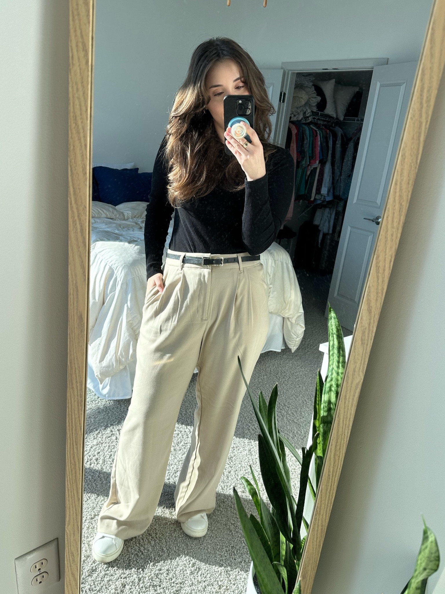 This week’s office outfit. These flared trousers are so comfortable and cute!

#LTKworkwear