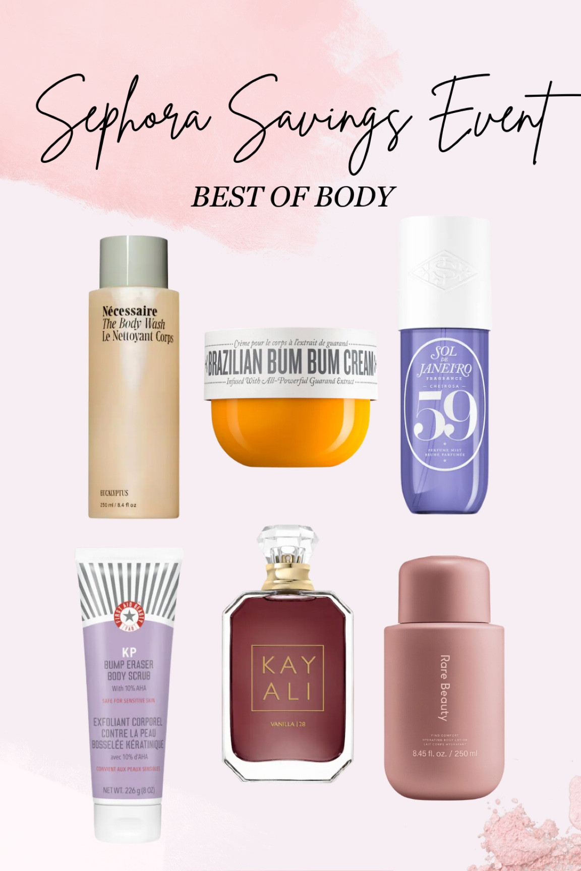 Happy Sephora Holiday Sale!!! 🖤Wanted to share my picks for best of body! 

Rouge members can start shopping 20% off site wide today! Use code: SAVINGS at check out!  

#LTKHoliday #LTKBeauty #LTKSaleAlert