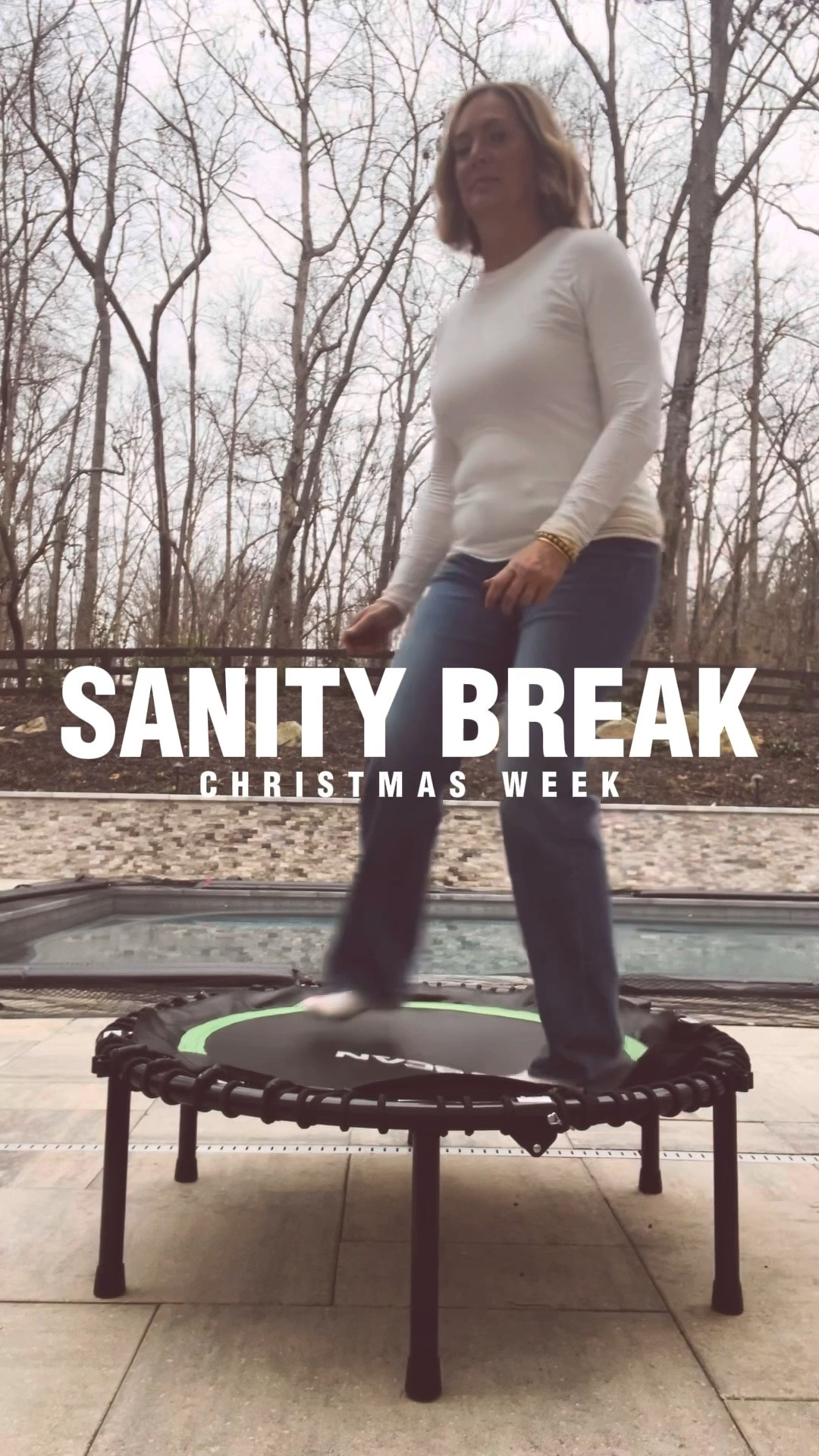 Ok, I’m finally finished with everything Christmas and needed the motivation to make this healthy dinner I’ve got planned for tonight. I just got this rebounder and I love it. Since my phone knows what I’m thinking, it’s been showing me lots of people using their rebounders and all the benefits. To do my own research, I asked little Chatty G to share with me some benefits and here’s what he shared:

First of all, do you use a rebounder?

🫀 Boosts Lymphatic Drainage & Detox
	•	The up-and-down motion stimulates the lymphatic system, which relies on movement (not the heart) to flush toxins.
	•	Helps reduce fluid retention and supports immune health.

❤️ Improves Cardiovascular Fitness
	•	Just a few minutes can raise your heart rate efficiently.
	•	NASA studies found rebounding can be as effective as running for cardio benefits—with much less stress on the body.

🦴 Joint-Friendly & Low Impact
	•	The mat absorbs impact, reducing stress on knees, hips, and spine.
	•	Excellent for people with joint sensitivity, arthritis concerns, or post-injury recovery.

⚖️ Enhances Balance & Core Strength
	•	Constant micro-adjustments engage your core, stabilizers, and posture muscles.
	•	Especially beneficial as we age and want to prevent falls.

🔥 Supports Weight Loss & Metabolism
	•	Burns calories efficiently in short sessions.
	•	Helps activate deep muscles that don’t always fire during walking.

🧠 Boosts Mood & Energy
	•	Encourages endorphin release.
	•	Many people notice improved focus and reduced stress after bouncing.

🦵 Strengthens Legs, Pelvic Floor & Bone Density
	•	Gentle loading can support bone health.
	•	Engages glutes, calves, thighs, and pelvic floor muscles.
_____

#rebounderover50 #over50fitness #fitover50 #midlifefitness #rebounderimidlife

#LTKActive #LTKOver40 #LTKselfcare